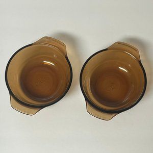 Vintage Baking Dishes, Anchor Hocking Fire King, Amber, 12 oz. each